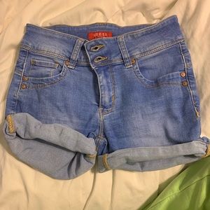 Light blue guess shorts